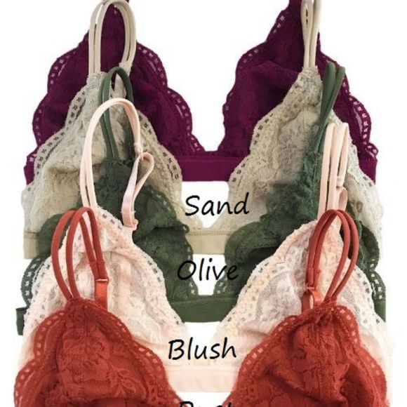 NEW Lace Triangle Bralette | Sand - Picture 4 of 4